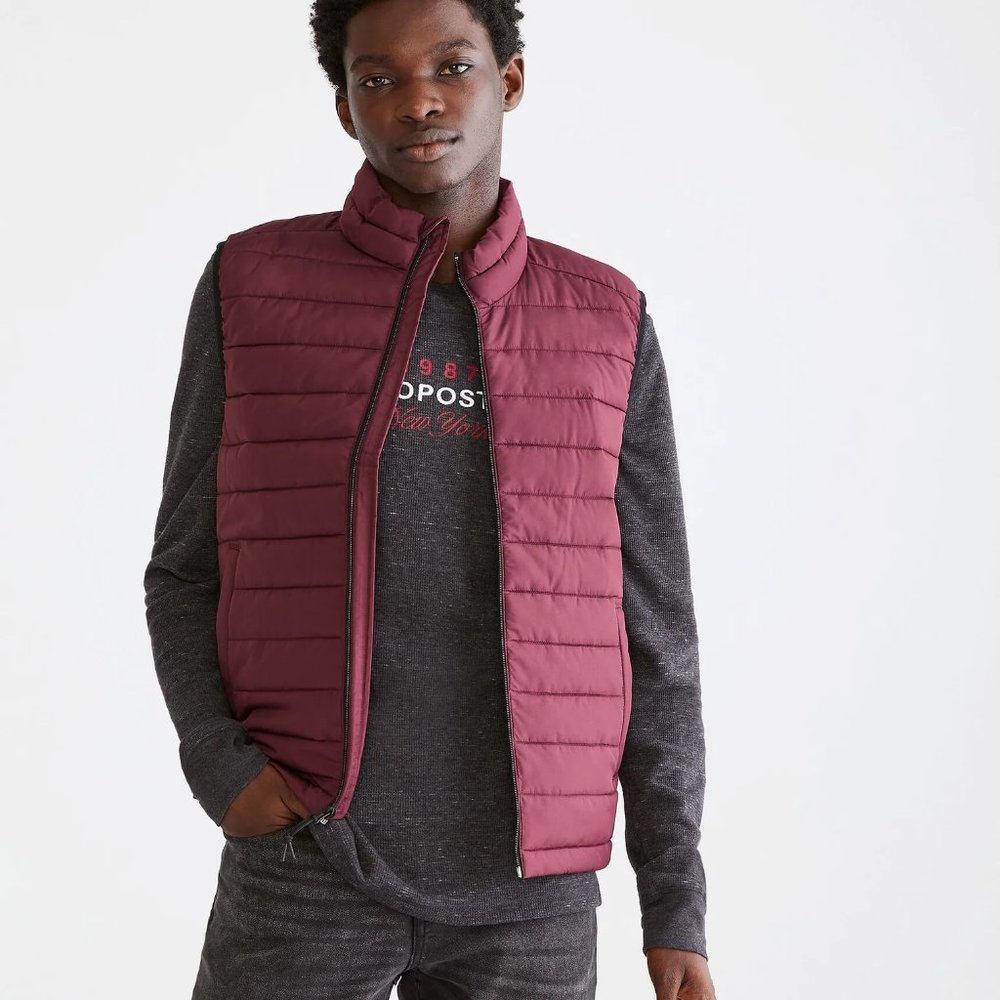 Aeropostale Lightweight Wine-colored Quilted Puffer Vest / Medium / NWT
